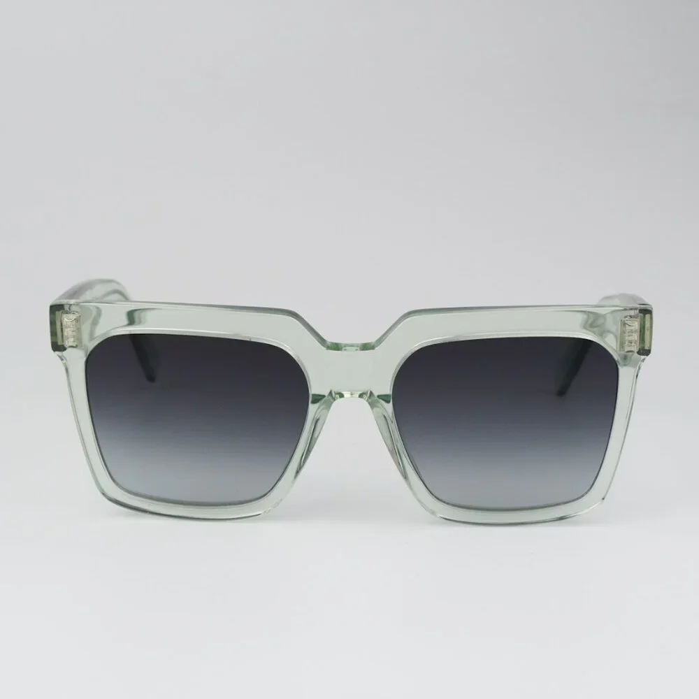 CELINE CL4055IN 93B Transparent Green Gradient Square Oversized Sunglasses - Picture 1 of 11